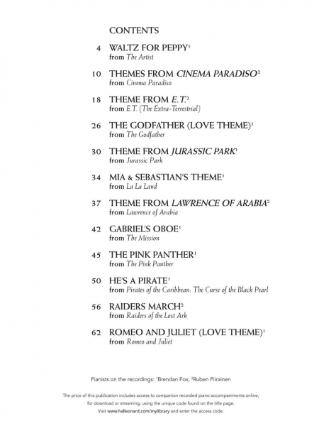 Movie Themes for Trumpet and Piano