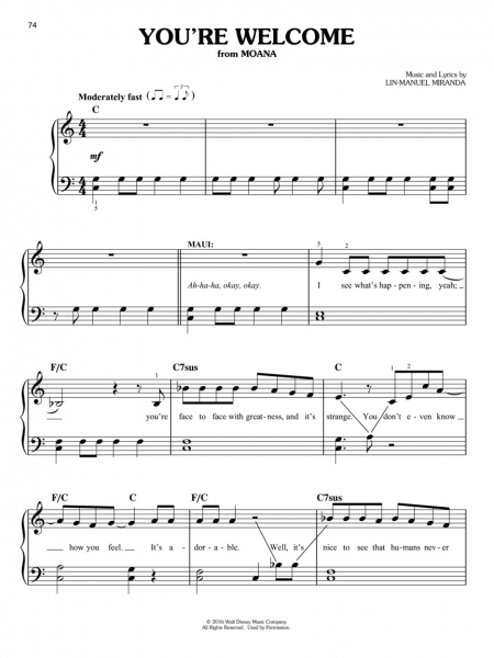 Disney Latest Hits Easy Piano