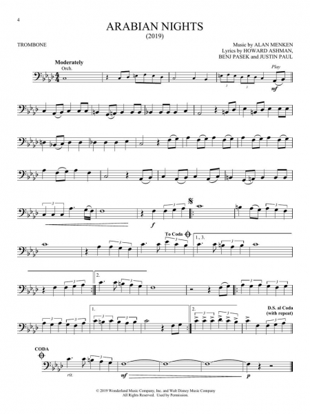 Aladdin Instrumental Play-Along Series for Trombone