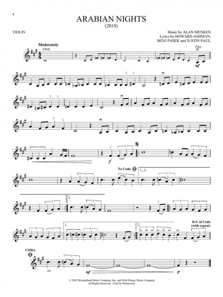 Aladdin Instrumental Play-Along Series for Violin