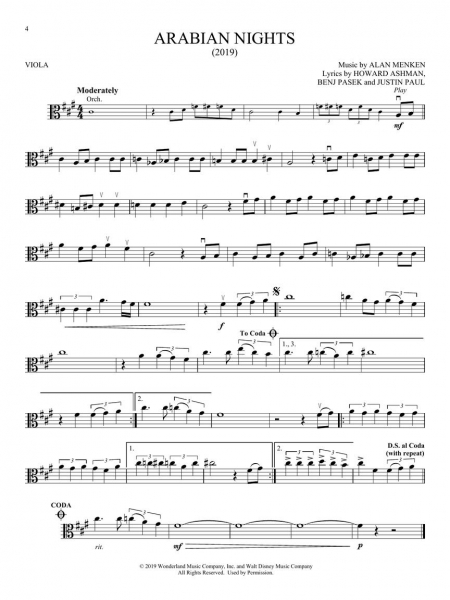 Aladdin Instrumental Play-Along Series for Viola