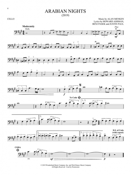 Aladdin Instrumental Play-Along Series for Cello