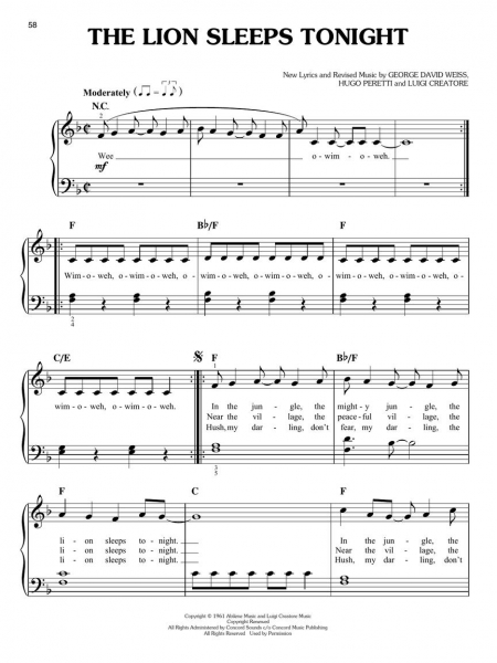 The Lion King Easy Piano Songbook