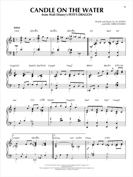 Disney Jazz Piano Solos Series Volume 16