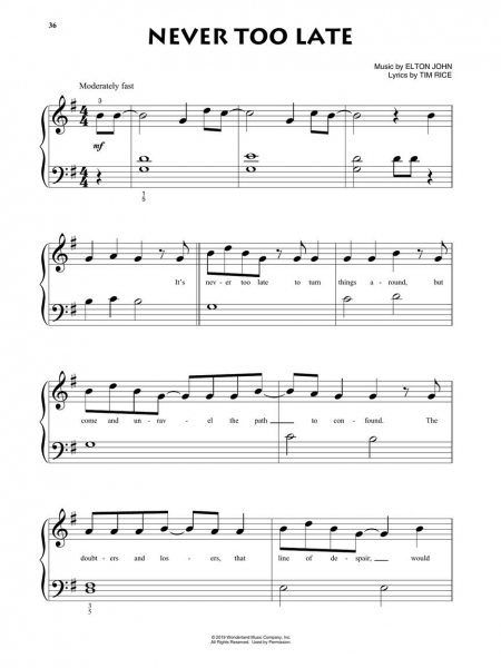 The Lion King Beginning Piano Solo