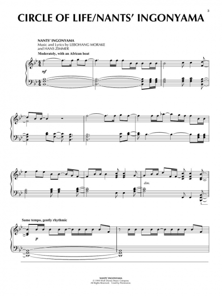 The Lion King Piano Solo