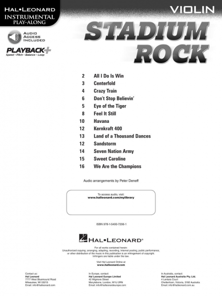 Stadium Rock for Violin