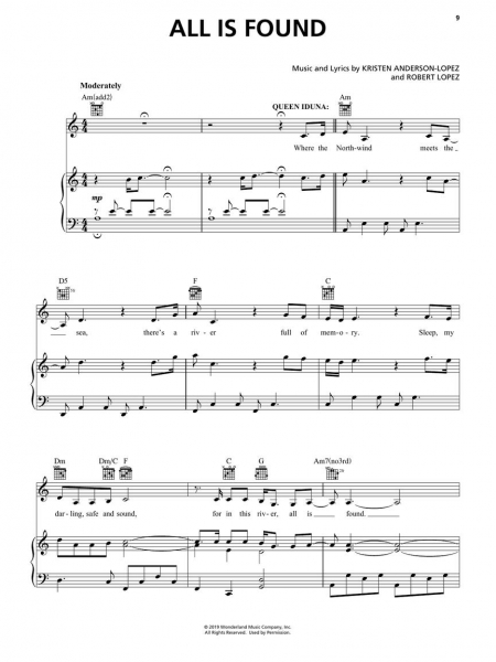 Frozen 2 Piano/Vocal/Guitar Songbook