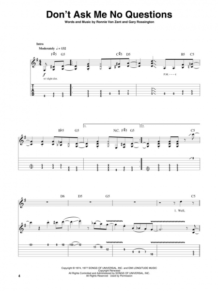 Lynyrd Skynyrd Guitar Play-Along Volume 43