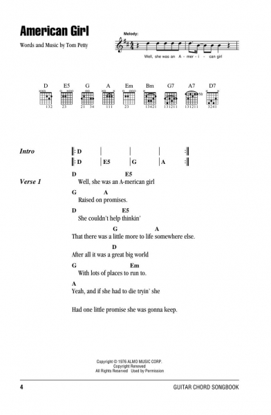 Tom Petty Guitar Chord Songbook