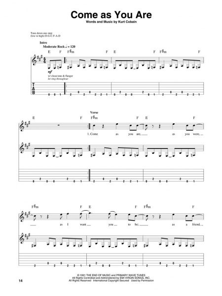 Nirvana Guitar Play-Along Volume 78