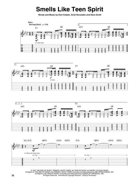 Nirvana Guitar Play-Along Volume 78
