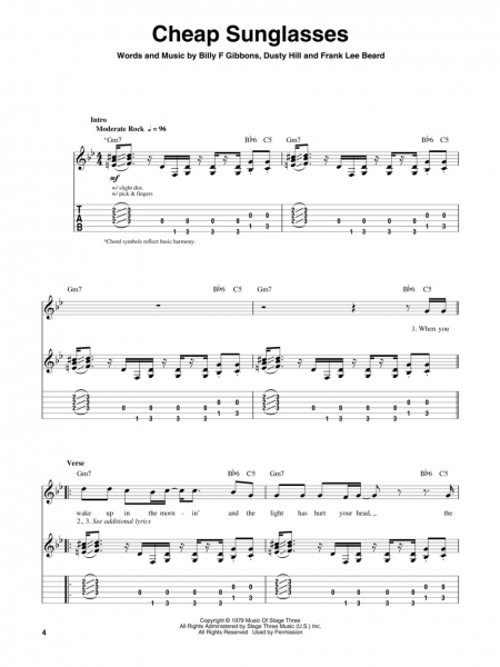 ZZ Top Guitar Play-Along Volume 99