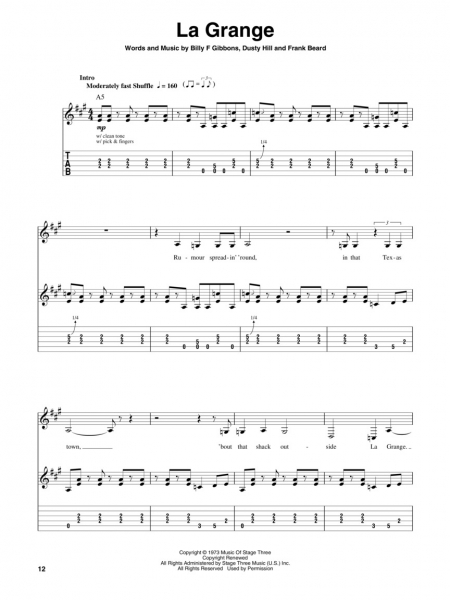 ZZ Top Guitar Play-Along Volume 99