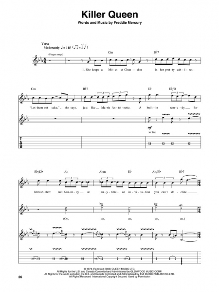 Queen Guitar Play-Along Volume 112