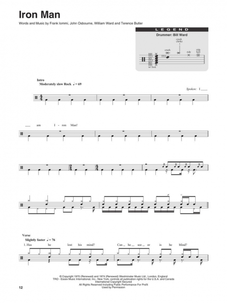Black Sabbath Drum Play-Along Volume 22