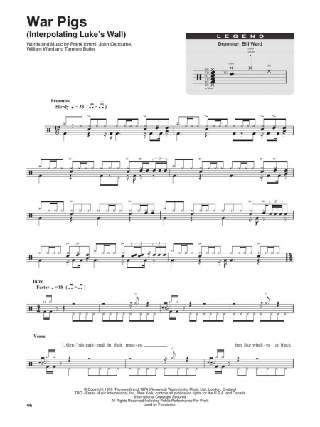 Black Sabbath Drum Play-Along Volume 22