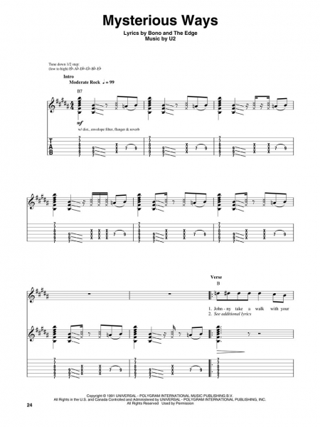 U2 Guitar Play-Along Volume 121