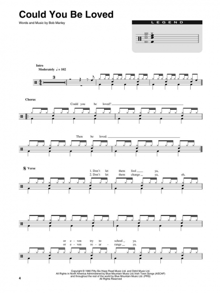 Bob Marley Drum Play-Along Volume 25