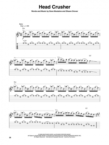 Megadeth Guitar Play-Along Volume 129