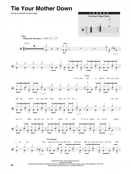 Queen Drum Play-Along Volume 29