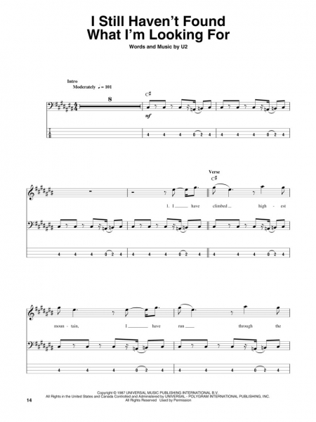 U2 Bass Play-Along Volume 41