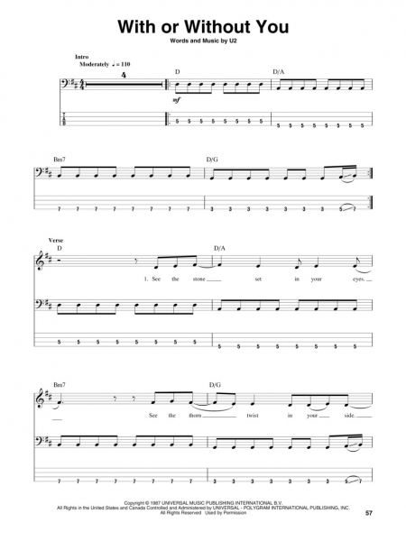 U2 Bass Play-Along Volume 41