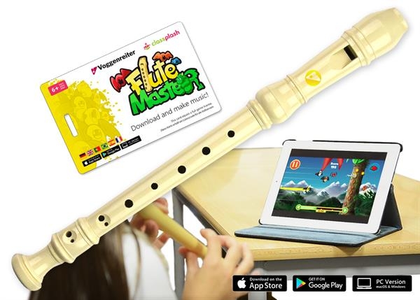 Flute Master (App) mit Kunststoff-Blockflöte (bar. Griffweise)