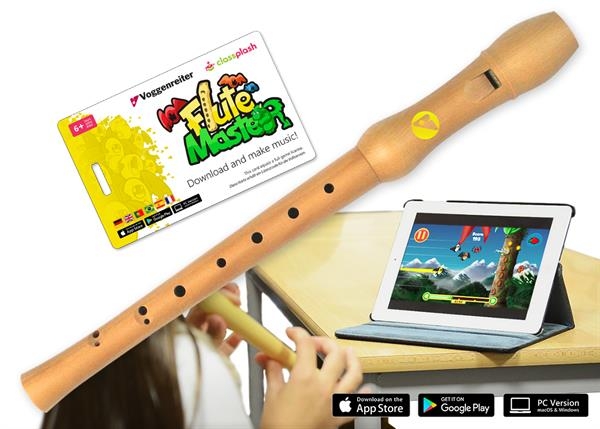 Flute Master (App) mit Ahorn-Blockflöte (bar. GW)
