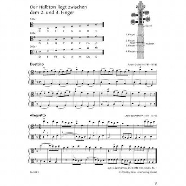 Früher Anfang auf der Bratsche 3 Schule