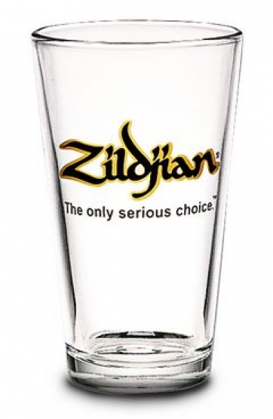 ZILDJIAN Bierglas, transparent, schwarzes Logo