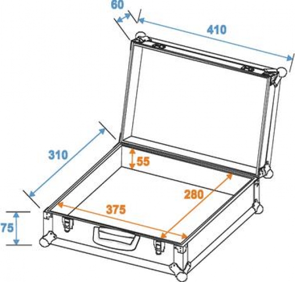 Roadinger Mikrofon-Case Road 7 Mikrofone silber