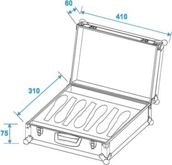 Roadinger Mikrofon-Case Road 7 Mikrofone silber