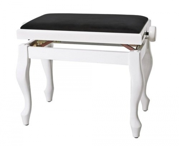GEWA Pianobank Deluxe Classic Weiß hochglanz
