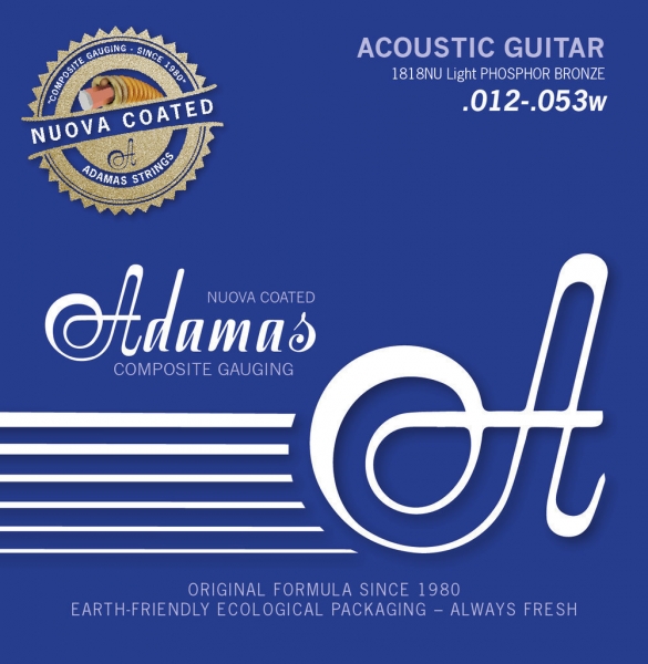 Adamas Saiten für Akustikgitarre Nuova Phosphor Bronze beschichtet Light .012-.053