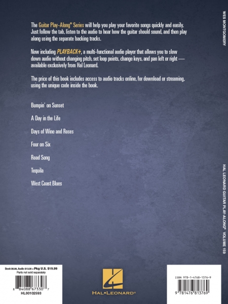 Wes Montgomery Guitar Play-Along Volume 159