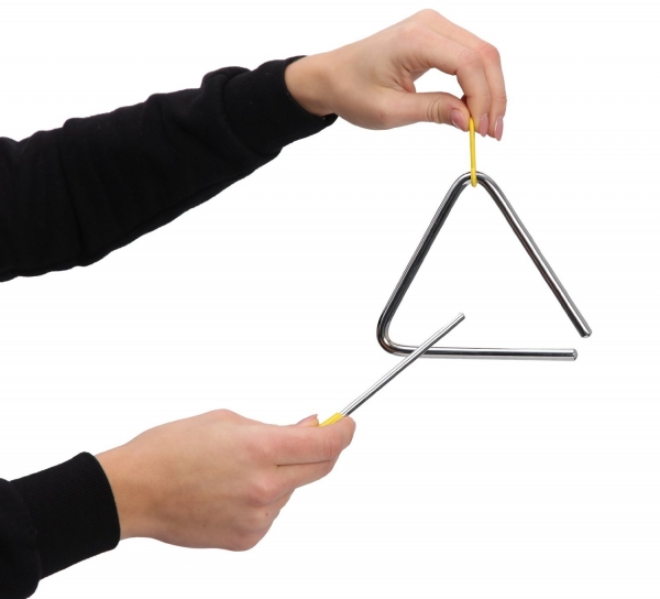 Triangel inkl. Schlägel mit Gummigriff
