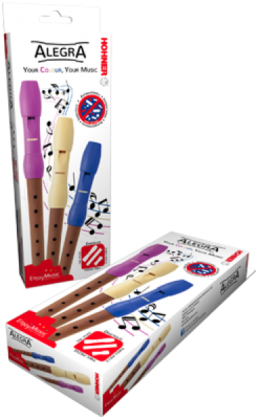 HOHNER Blockflöte, Alegra Line, pink, deutsch, zweiteilig