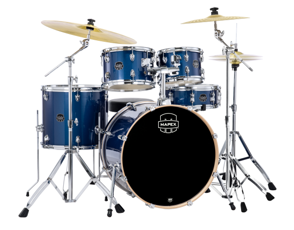 MAPEX Komplettset, Venus, Stage, Blue Sky Sparkle, inkl. ZILDJIAN Beckenset