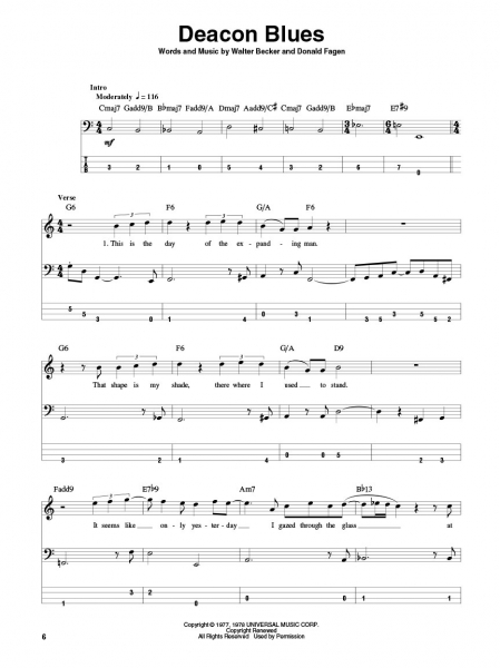 Steely Dan Bass Play-Along Volume 19