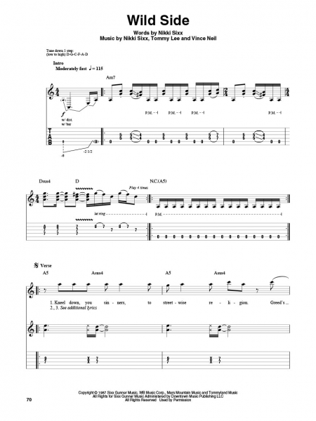 Mötley Crüe Guitar Play-Along Volume 188