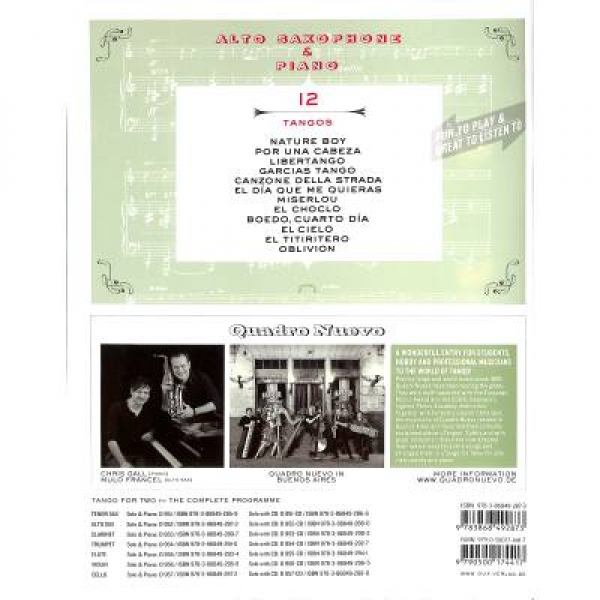 DUX Tango For Two A-Sax Klav