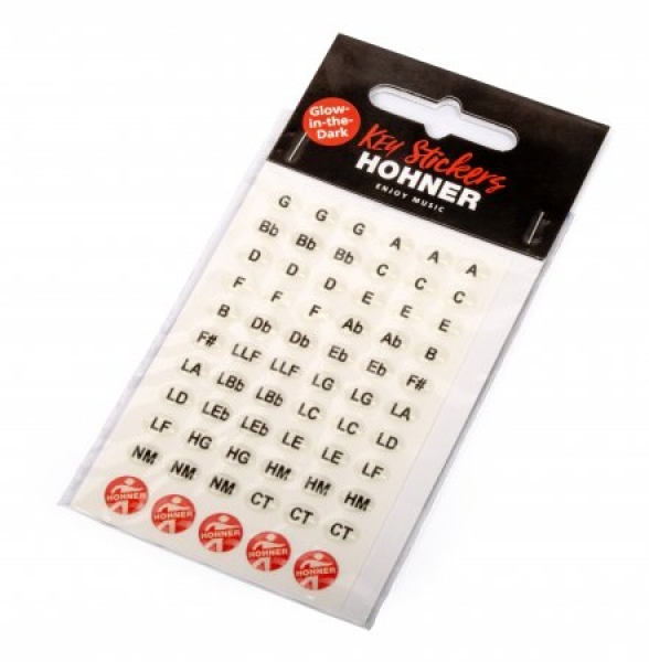 HOHNER Nachtleuchtende 3D-Tonartenaufkleber