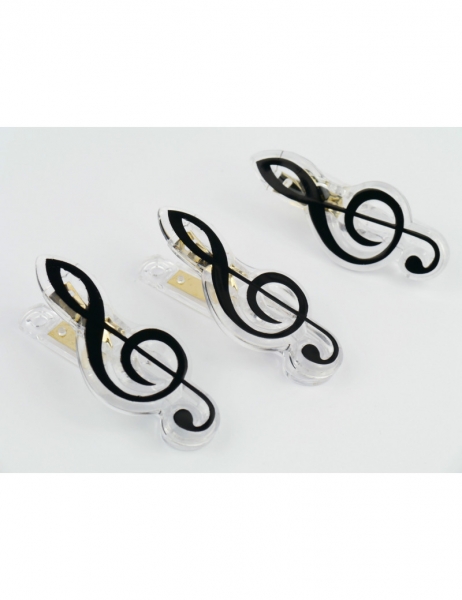 Klammer Violinschlüssel schwarz, 1 Stück
