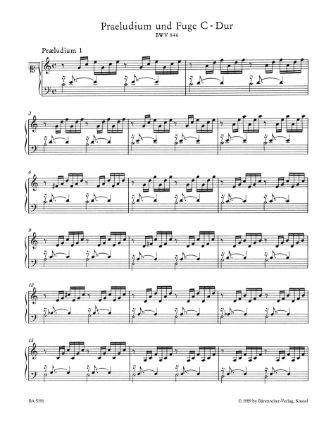 Das Wohltemperierte Klavier I BWV 846-869, Bach J.S.