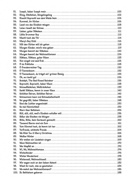 100 Kinderlieder für Klavier - Weihnachten