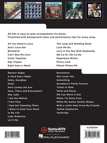 Really Easy Piano: 40 Beatles Hits