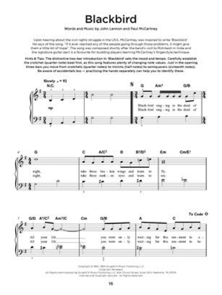 Really Easy Piano: 40 Beatles Hits