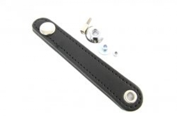Balghalter schwarz, gefüttert, Länge 130mm