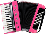 HOHNER Akkordeon, Bravo II 48, pink, customized - Limited Edition